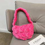 VELVET FUZZY PUFFY CLOUD SHOULDER BAG_CUAB00482