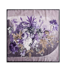 Cwasc2400_Colorblock Landscape Retro Artistic Silk Scarf