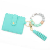 LEATHER CARD BAG TASSEL KEYCHAIN BRACELET_CWAJE0657