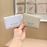 Gradient Velvet Mini Trifold Wallet With Letters_Cwab06233