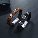 MENS PERSONALIZED SIMPLE LEATHER BRACELET_CWMM4470
