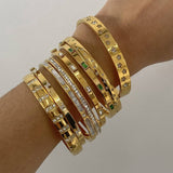 LUXURY ZIRCON CLASP BRACELET IN STAINLESS STEEL_CWAJE4656