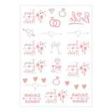 ROSE GOLD BRIDE TATTOOS METALLIC PARTY STICKERS_CWMM8243