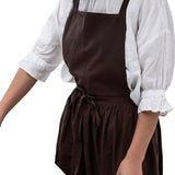 PLEATED THIN LINEN APRON WITH POCKETS VINTAGE_CWMM3309