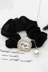 PEARL DECOR SOLID COLOR SCRUNCHIE_CWAHA0176
