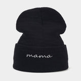 MOM DAD COUPLE KNITTED HAT WITH LETTER EMBROIDERY_CWAH2071