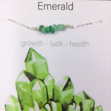 SILVER CHAIN NATURAL STONE NECKLACE WITH CARD_CWAJE1057