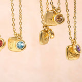 Vintage 12 Zodiac Sign Pendant Necklace_Cwmm5543