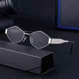 IRREGULAR METAL SUNGLASSES WITH WIDE TEMPLES_CWASG0594