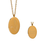 GOLD STAINLESS STEEL DECEMBER FLOWER NECKLACE_CWMM3778