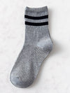 2 STRIPE COTTON MID SOCKS FOR WOMEN WHOLESALE_CWMS070