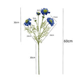 SINGLE STEM 5 HEAD FLOCKED COSMOS DAISY FLOWER_CWMM6573