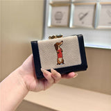 New Pu Embroidered Cartoon 3-Fold Wallet_Cwab06263