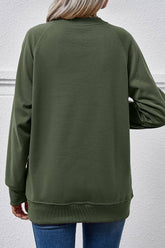 Solid Round Neck Long Sleeved Hoodie_Cwtstl0652