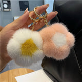 CUTE PLUSH FLOWER CAR KEYCHAIN BAG PENDANT_CWMM2528