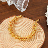 Vacuum Plated 18K Gold Non-Fading Chain Bracelet_Cwmm3725