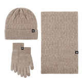 KNITTED GLOVES SCARF HAT WOOL THREE PIECE SET_CWMM2778