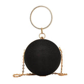 DIAMOND STUDDED SPHERICAL EVENING BAG CLUTCH _CWAB3247