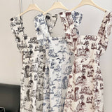 LANDSCAPE PAINTING OF RUFFLED NUMB APRON_CWMM5801