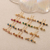 BIRTHSTONE STUD EARRINGS ZODIAC COLORFAST MATERIAL_CWAJE5104