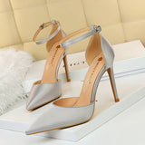 SATIN SHALLOW MOUTH POINTED HIGH HEELED SHOES_CWSHH0052