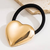 MINIMALIST GLOSSY HEART GEOMETRIC HAIR TIE_CWAHA6207