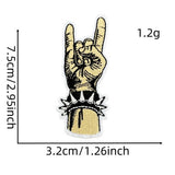 CARTOON BLACK MUSIC SKULL SERIES CLOTH STICKER_CWMM4050