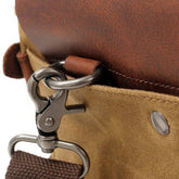 MENS RETRO WAXED CANVAS LEATHER MESSENGER BAG_CWAB5559
