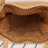 NEW STYLE FOREST STYLE PORTABLE BEACH STRAW BAG_CWAB2091