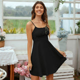 Sweet Waist-Tie A-Line Sleeveless Dress