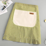 STRIPE HALF LENGTH LINEN COOKING APRON WITH POCKETS_CWMM2033