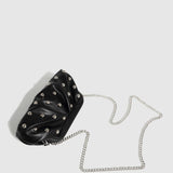 STUDDED DUMPLING CLUTCH CHAIN SHOULDER BAG_CWAB5711