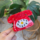 RETRO PHONE CLOCK HAIR CLAW CUTE VINTAGE STYLE_CWASC1597