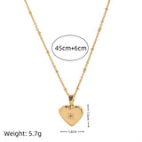 SIMPLE ZIRCON HEART OPENING AND CLOSING NECKLACE_CWMM3781