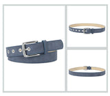 Frosted Textured Pin Buckle Pu Belt