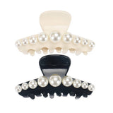 ACETATE PEARL SHARK CLIP HAIRPIN FOR BACK OF HEAD_CWAHA4250