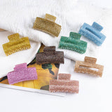 Cwaha1437_Glitter Powder Rectangle Gentle Hair Claw Clip