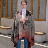 CASUAL THICKENED JACQUARD SLIT SHAWL_CWASC0953