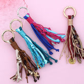 Womens Leather Tassel Bag Charm With Keychain_Cuab00437