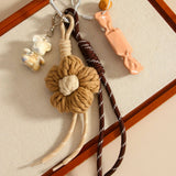 FASHION CROCHET FLOWER CANDY DOG KEYCHAIN_CWMM7642