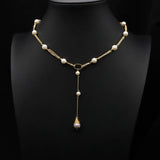 Womens Natural Freshwater Pearl Necklace