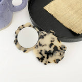 Vintage Acetate Geometric Compact Makeup Mirror_Cwmm6396
