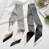 Versatile Black Striped Scarf Headband Scarf_Cwasc0707