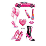 PINK GUITAR GIRL TATTOOS WATERPROOF KIDS PARTY_CWMM8382