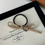 SIMPLE HEART BOW SWEET HAIR SCRUNCHIES_CWAHA2814