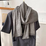 Trendy Patchwork Cotton Linen Scarf Shawl_Cwasc02966