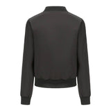 Solid Striped Jet Jacket With Cotton Trim