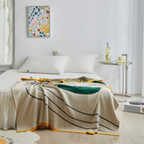 NEW VINTAGE COTTON KNITTED WARM THROW BLANKET_CWMM2384