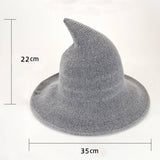 Halloween Character Wool Wizard Hat With Big Brim