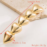 MINIMALIST METAL HEART LEAF SHELL PONYTAIL CLIP_CWAHA6179